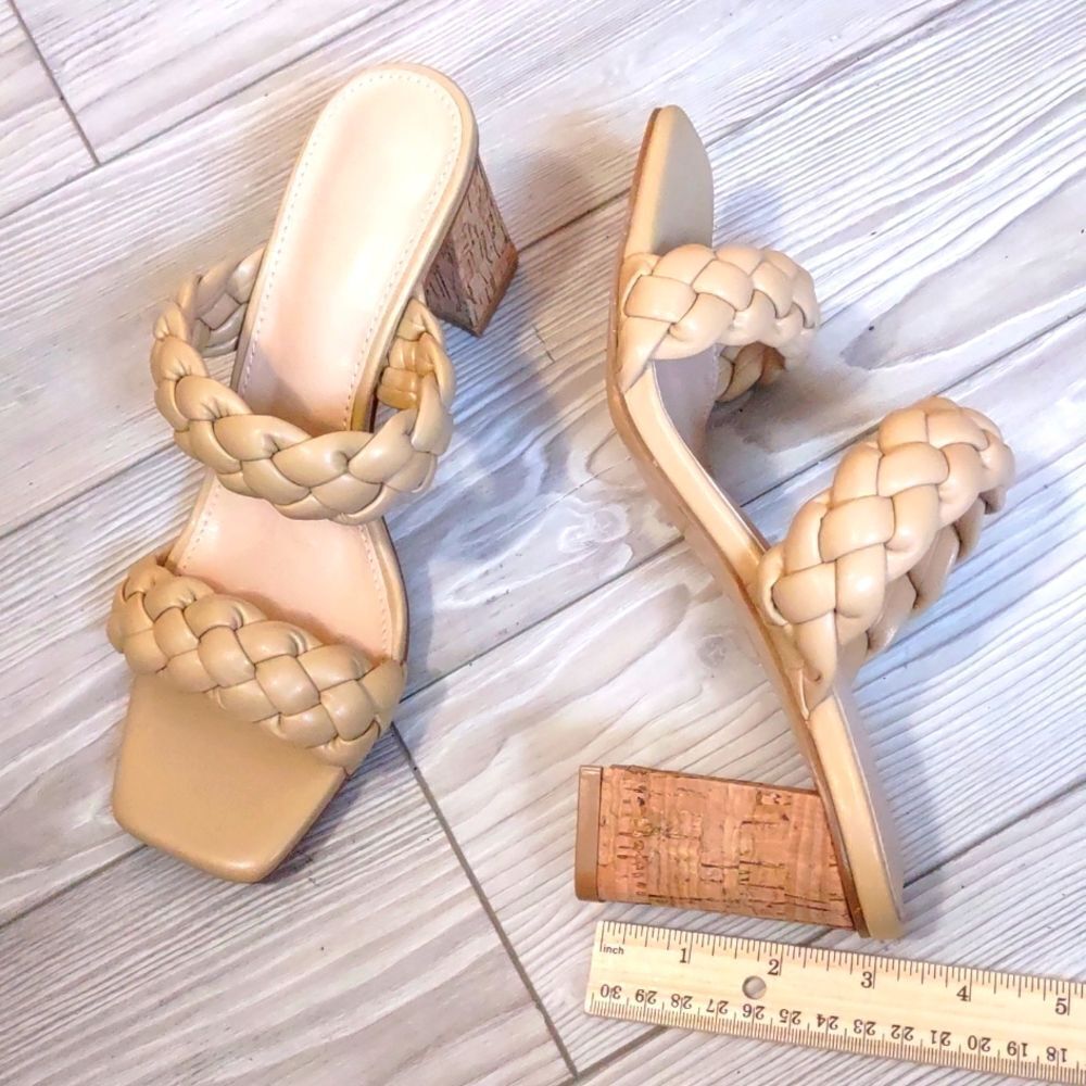 (5-4312)  LACUONE Women's Mid Heels Square Toe Block Heeled Sz 9 - Picture 4 of 10